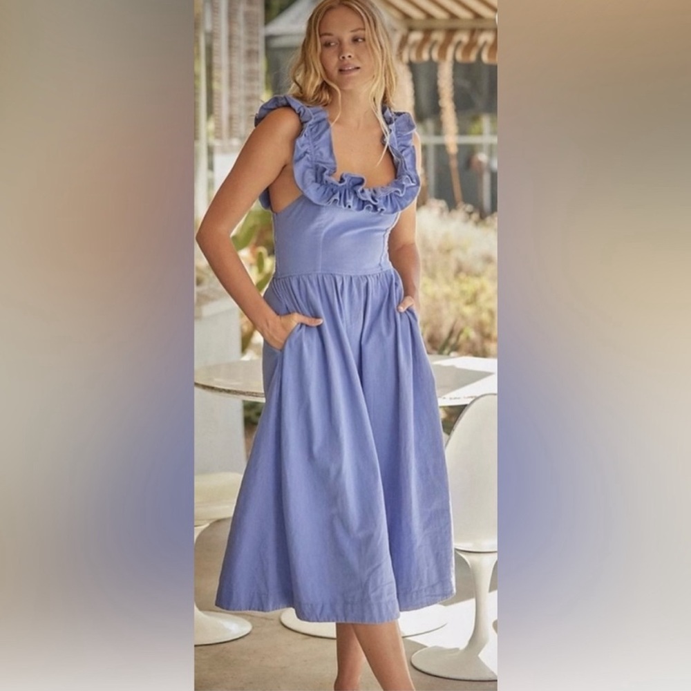 Ruffle it up midi dress
